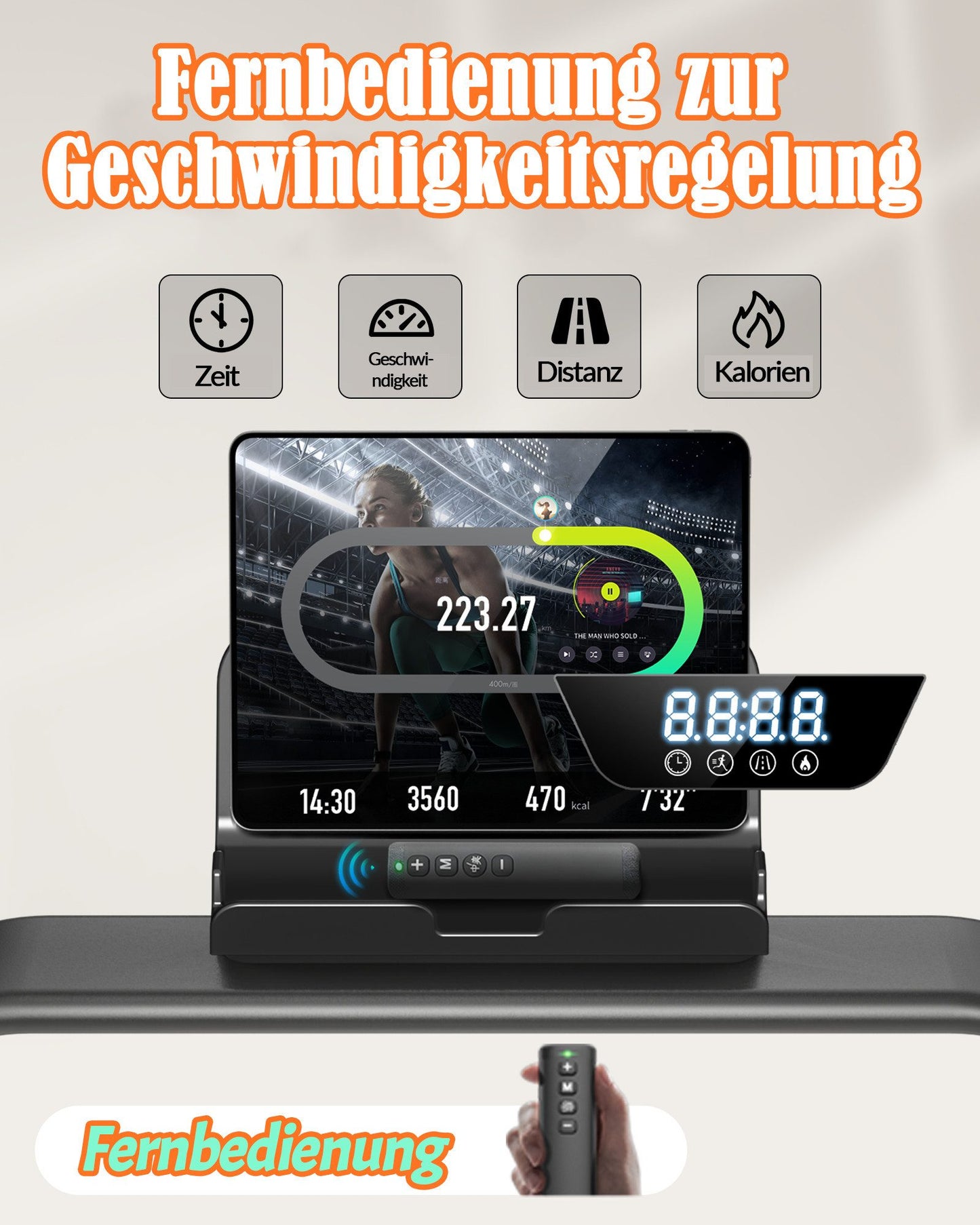 UMAY - 2,5 PS Laufband für zu Hause, schützt Ihre Knie mit dreifacher Dämpfung, | Schräglage, mit Fernbedienung